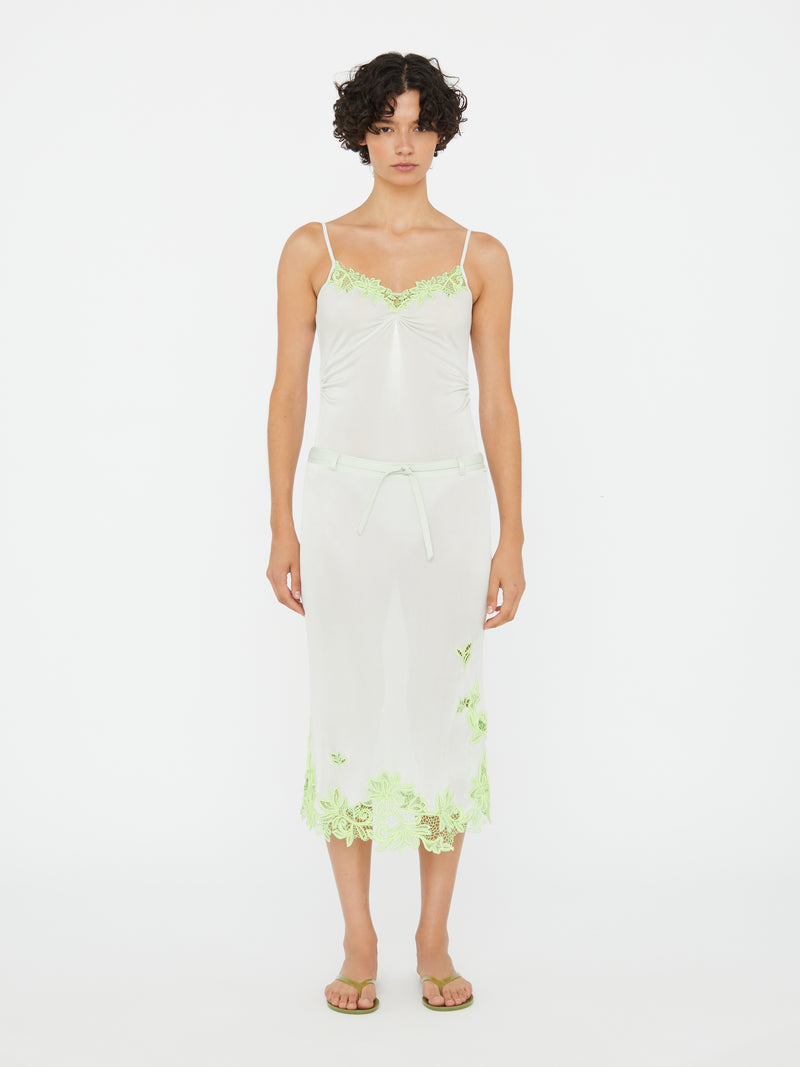 Hibiscus Embroidered Rib Bodysuit - Image 3