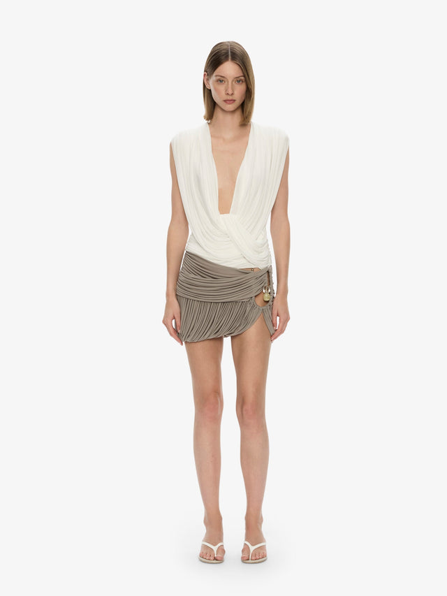Beach Glass Bubble Mini Skirt