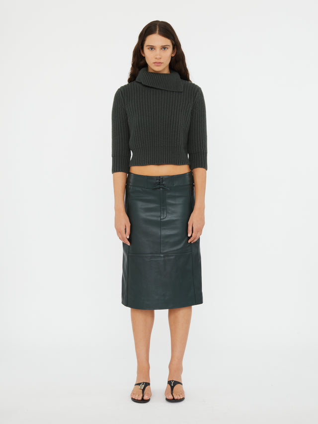 Eddie Leather Skirt