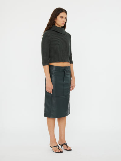 Eddie Leather Skirt