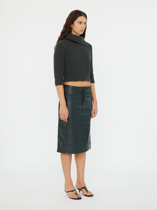 Eddie Leather Skirt