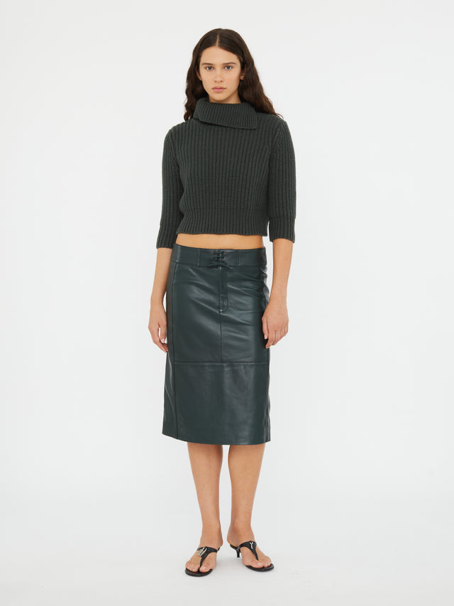 Eddie Leather Skirt