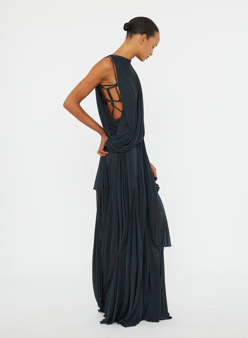 Macrame Silk Knot Dropped Armhole Top - Image 3