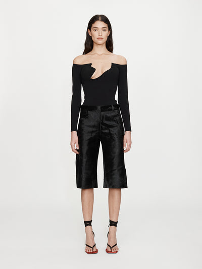 Odessa Arced Knitted Long Sleeve Top