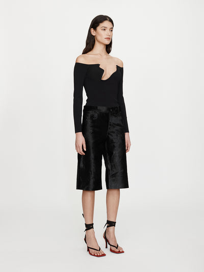 Odessa Arced Knitted Long Sleeve Top