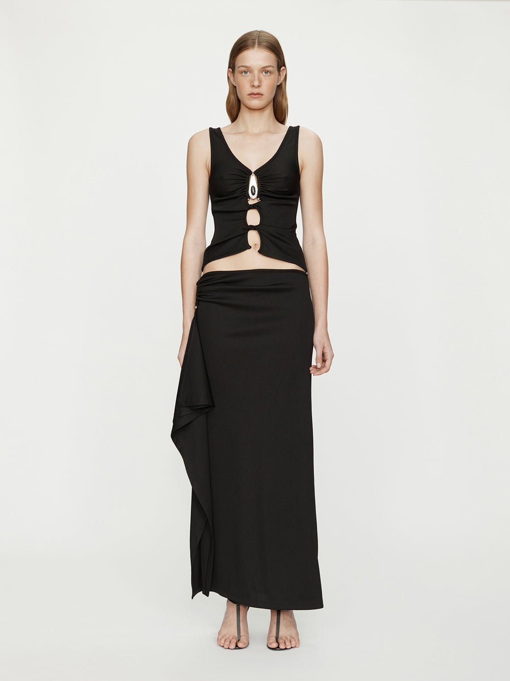 Crystal Pendant Cascade Skirt