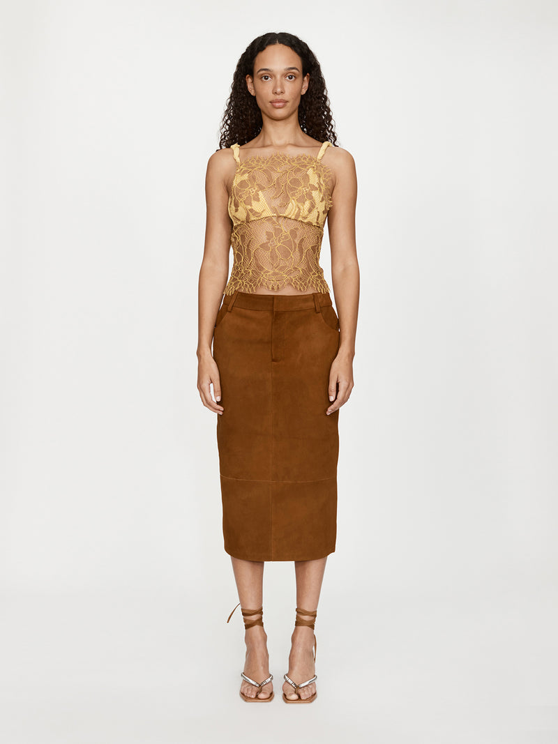 Aluna Lace Draped Silk Cami - Image 2