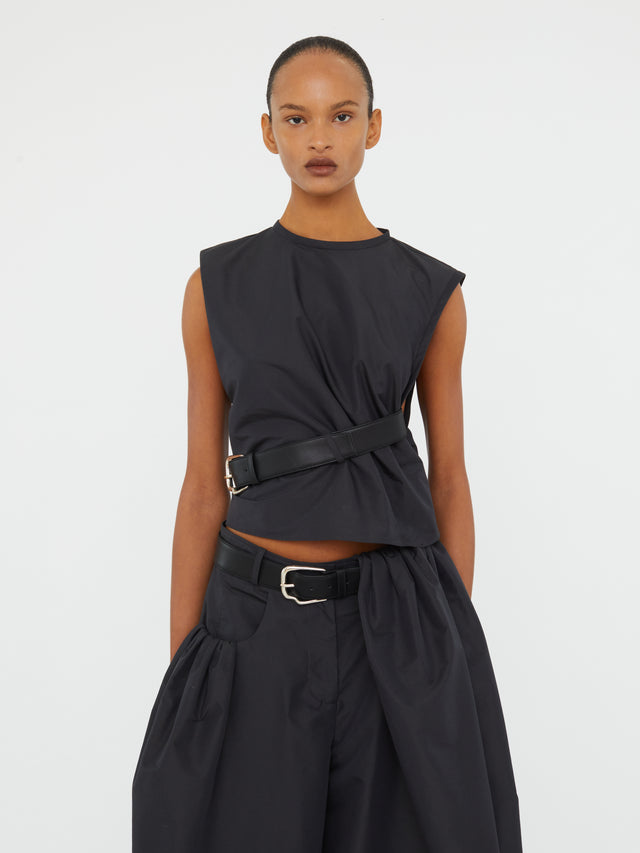 Locus Belted Taffeta Tank