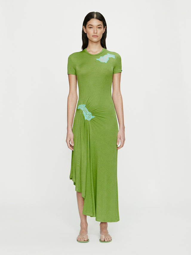 Delphin Lace Rib Tee Dress