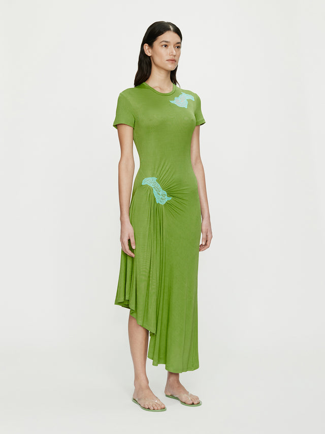 Delphin Lace Rib Tee Dress