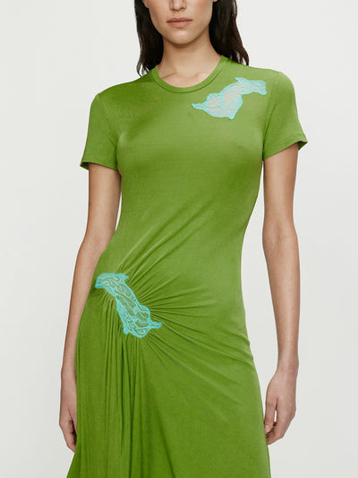 Delphin Lace Rib Tee Dress