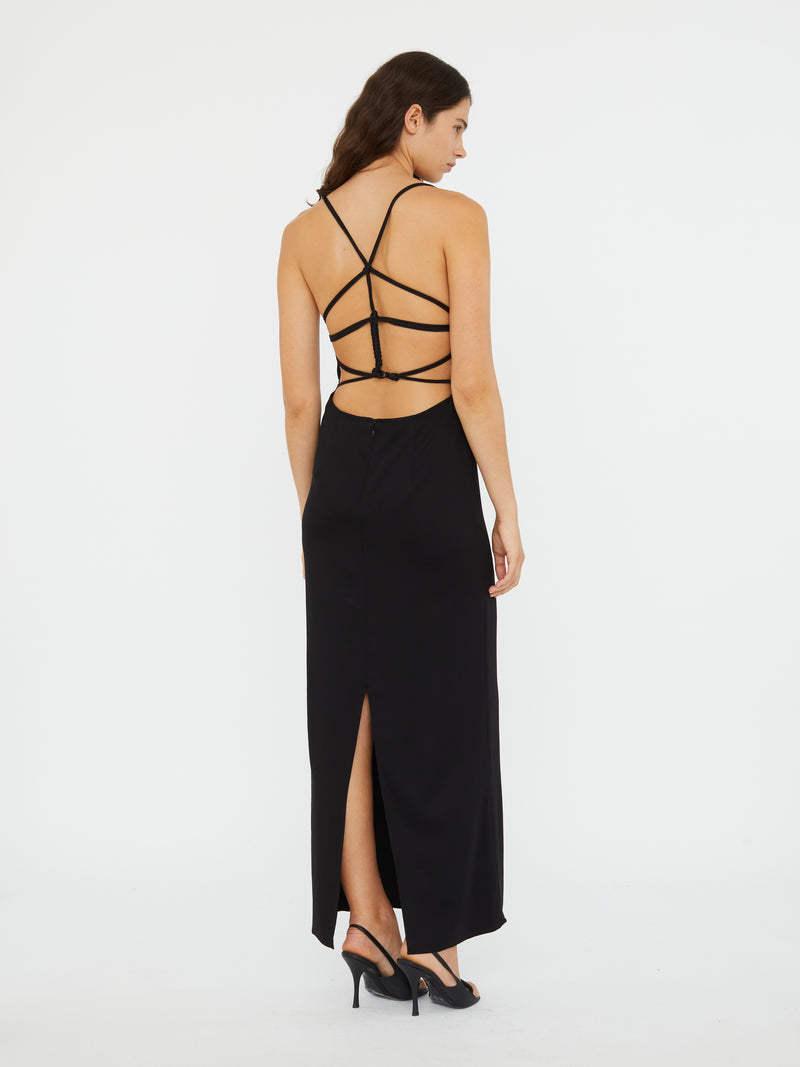 Apron Macrame Knot Back Dress - Image 2