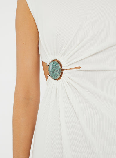 Mineral Stone Ruched Tank Dress