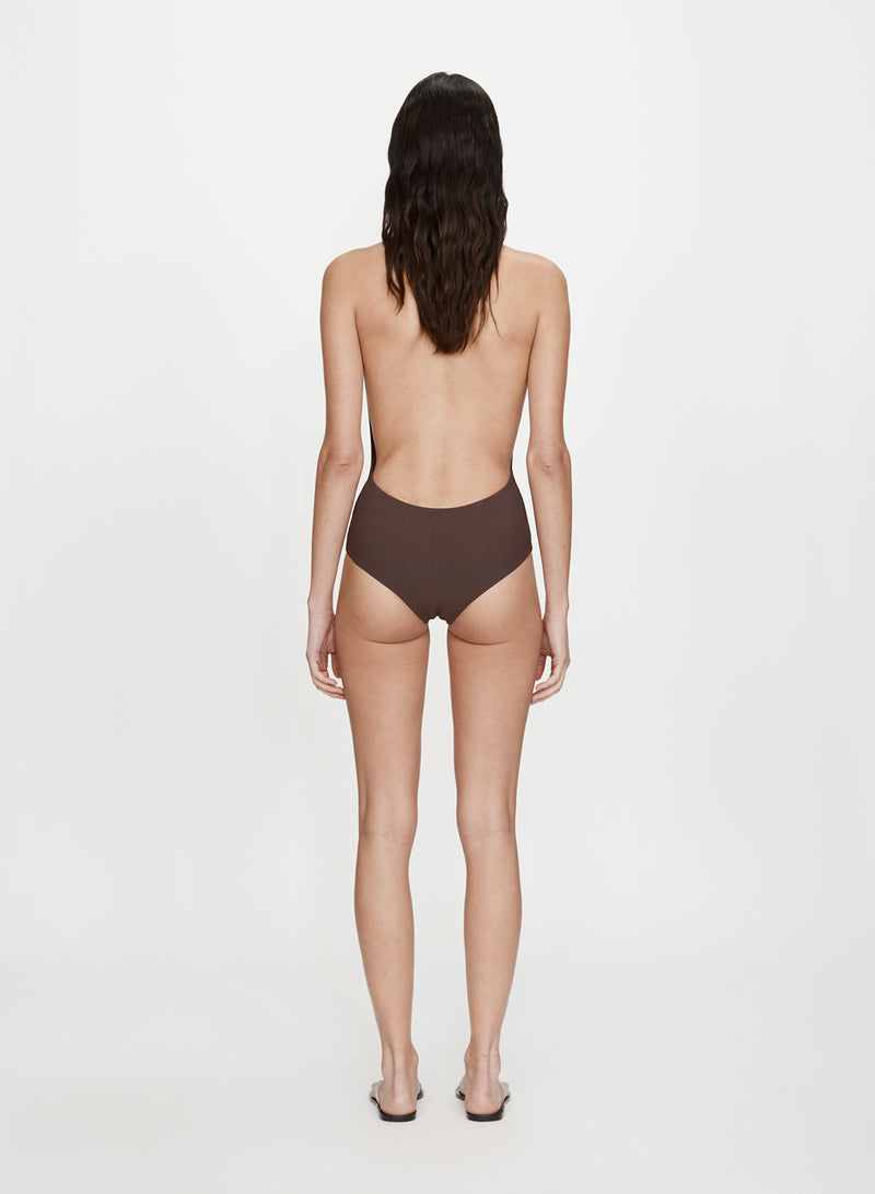 Mineral Stone Ruched Halter One Piece - Image 4