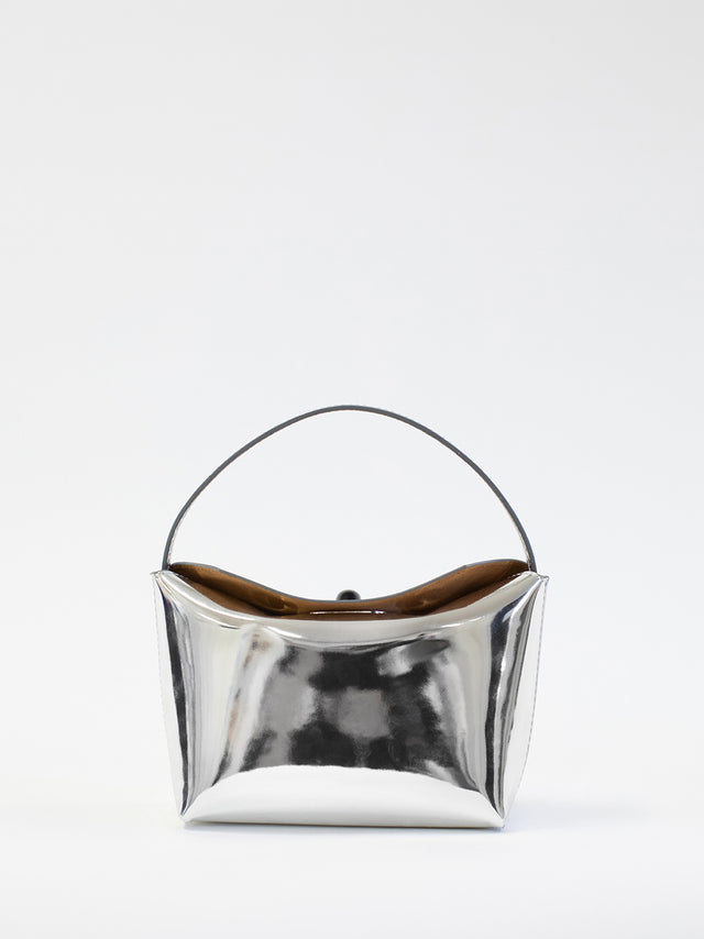 Turnlock Metallic Mini Shoulder Bag