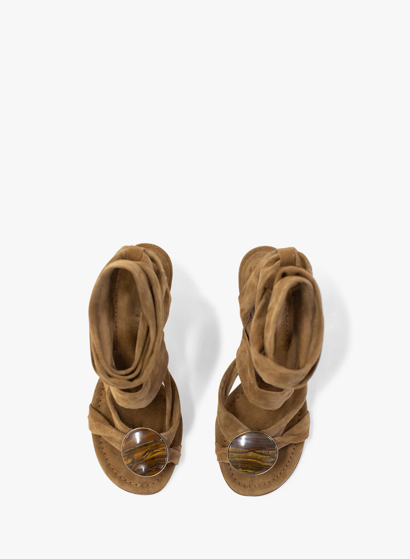 Doma Stoned Suede Wrap Heel - Image 2