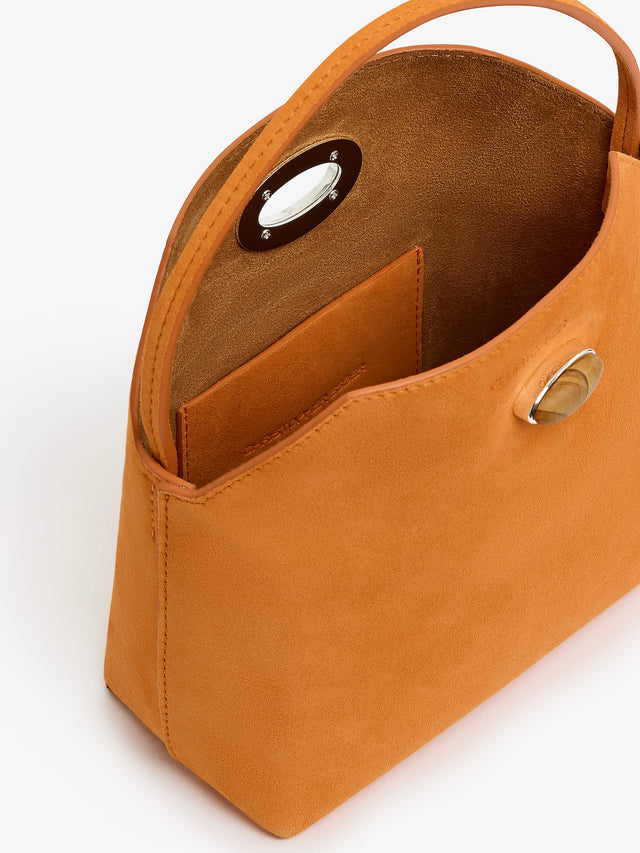 Turnlock Suede Mini Bag