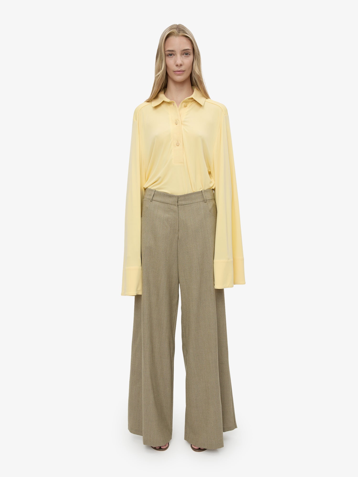 Deconstruct Denim Long Sleeve Polo