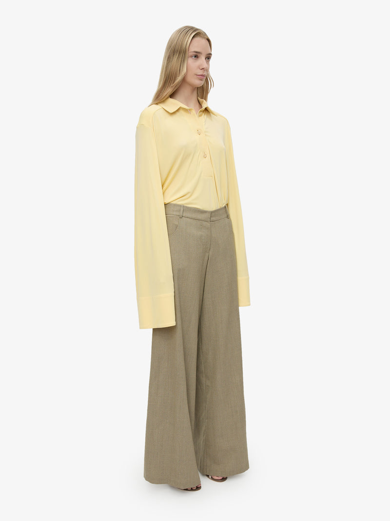 Deconstruct Denim Long Sleeve Polo - Image 3