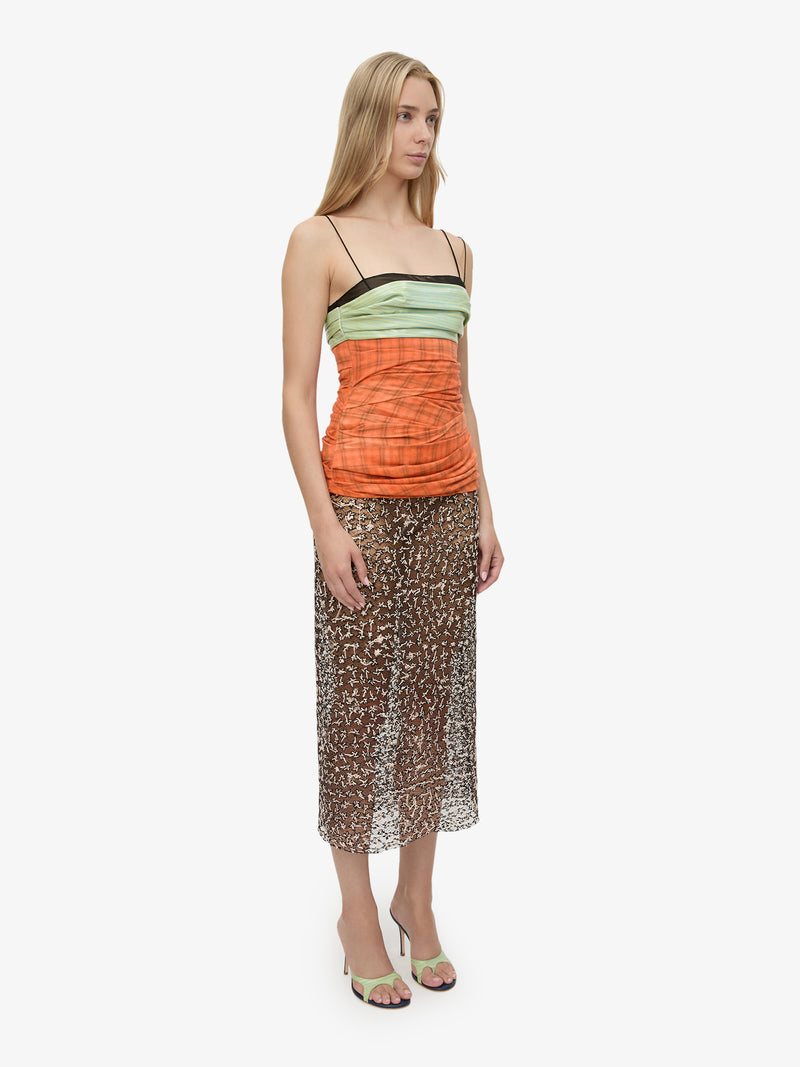 Spliced Bustier Fragment Lace Dress - Image 3