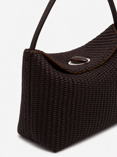 Turnlock Raffia Mini Bag