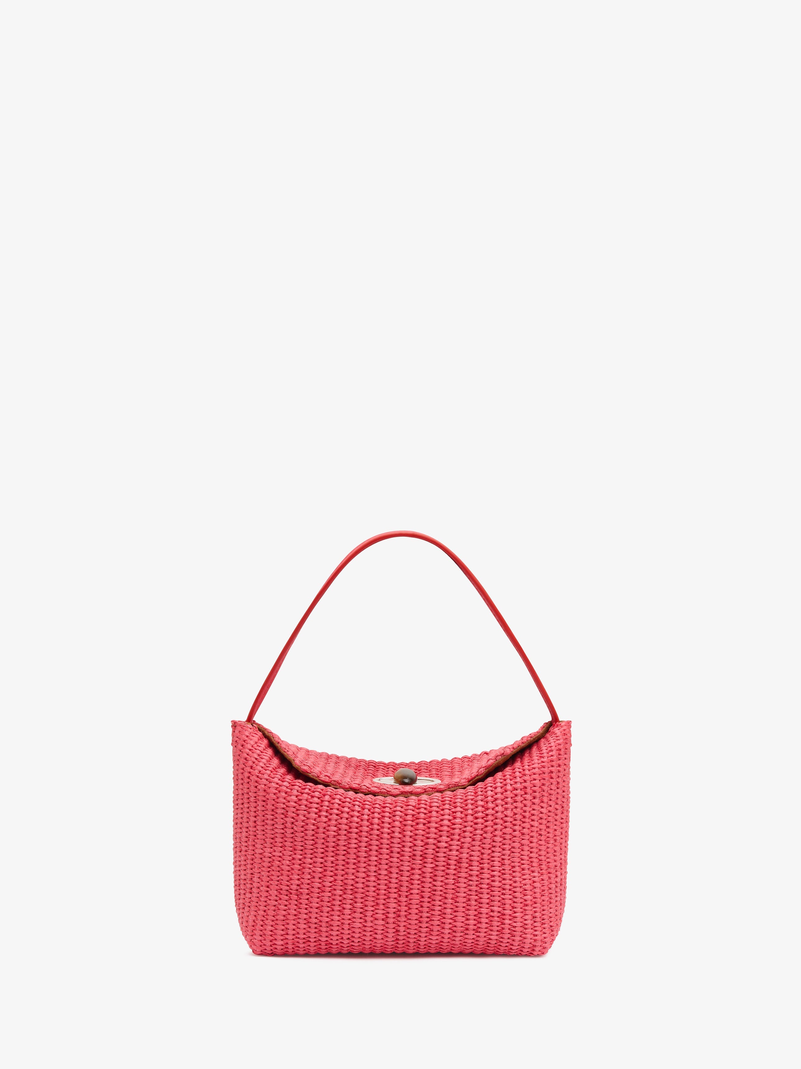 Turnlock Raffia Mini Bag