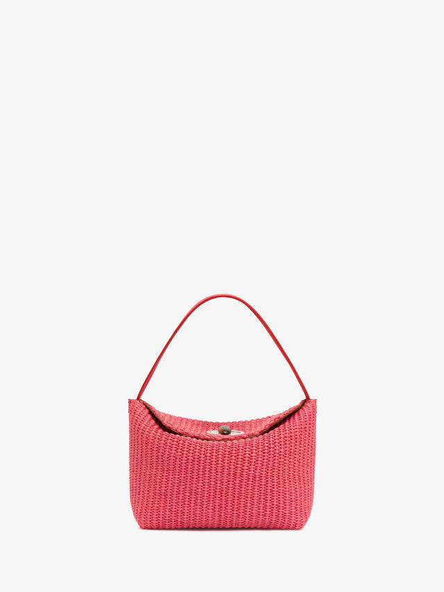 Turnlock Raffia Mini Bag