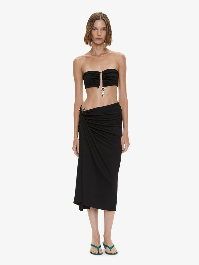 Droplet Crystal Clasp Cascade Skirt
