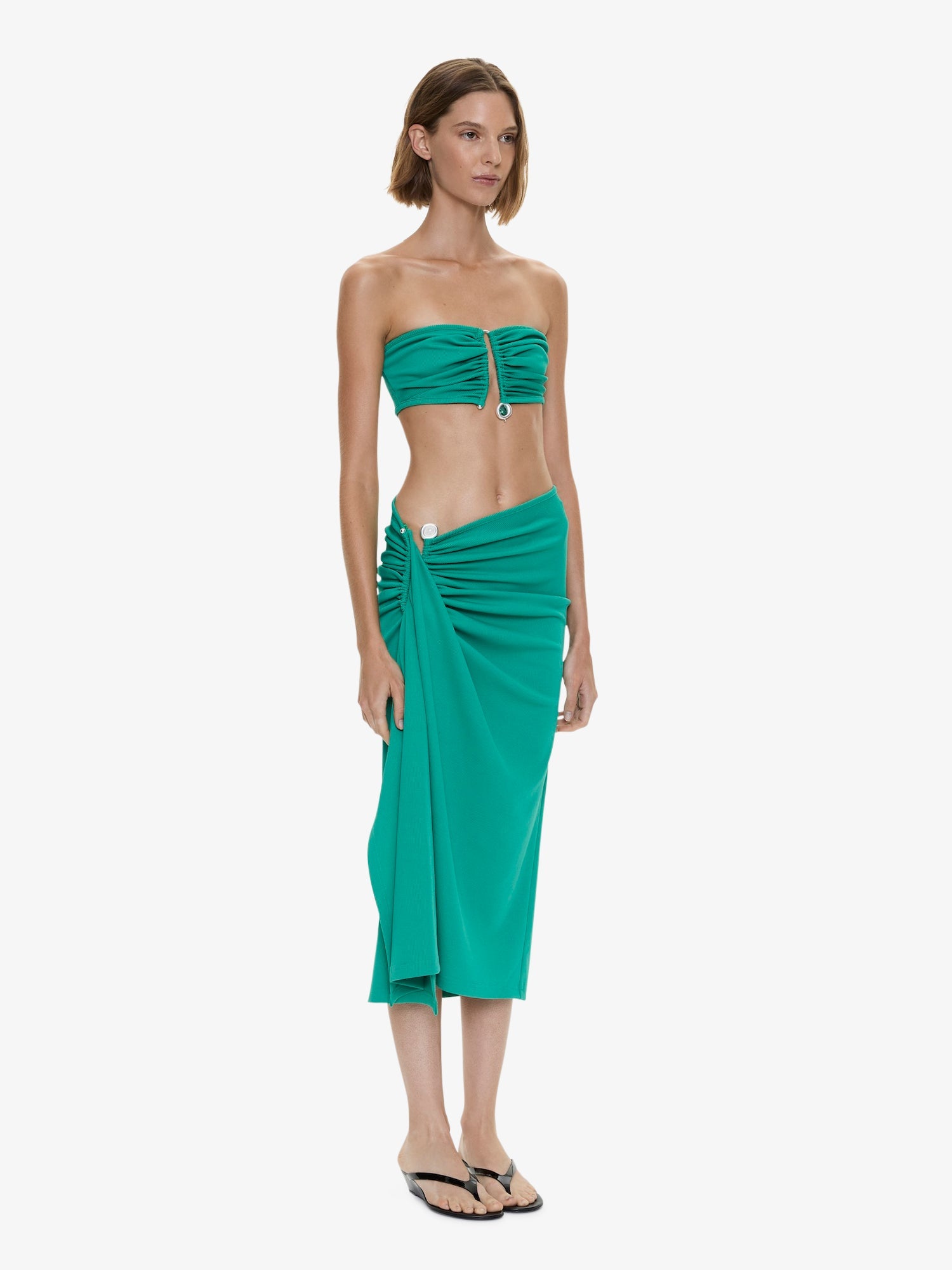 Droplet Crystal Clasp Cascade Skirt