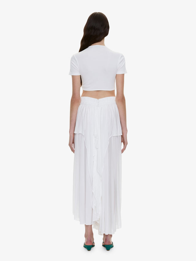 Droplet Crystal Pendant Ruched Tee