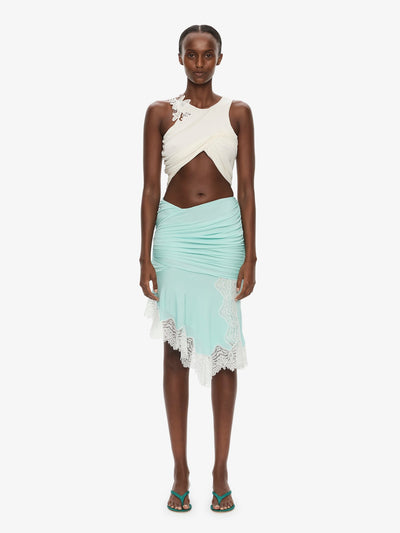 Hibiscus Embroidered Fold Up Tank