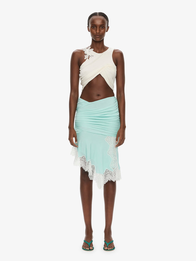 Incline Gathered Skirt