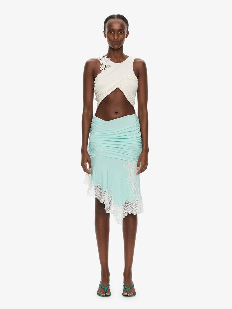 Hibiscus Embroidered Fold Up Tank - Image 2