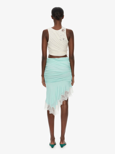 Hibiscus Embroidered Fold Up Tank