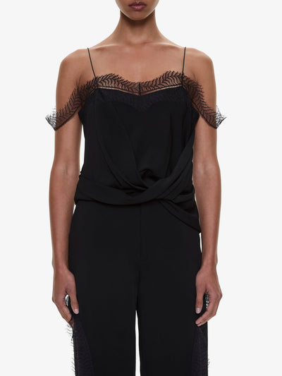 Miro Split Lace Draped Cami