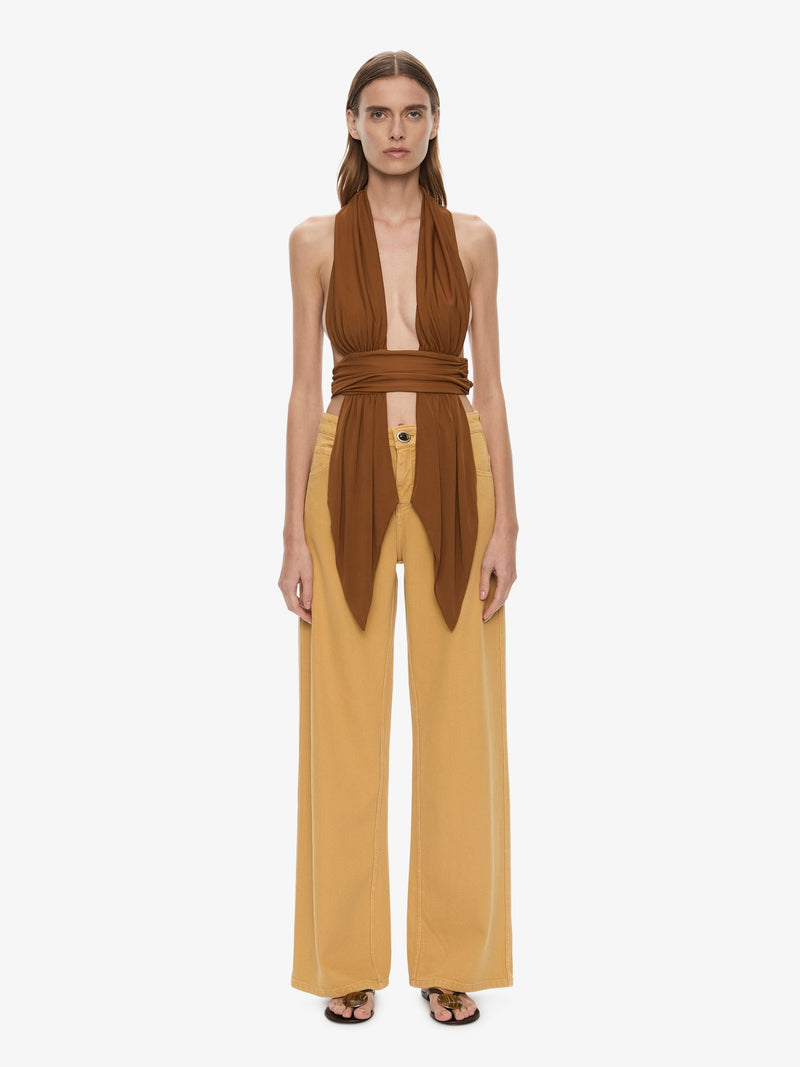 Scarf Draped Halter Top - Image 2