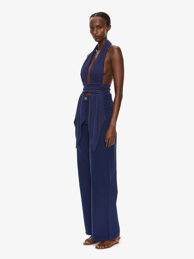 Scarf Draped Halter Top