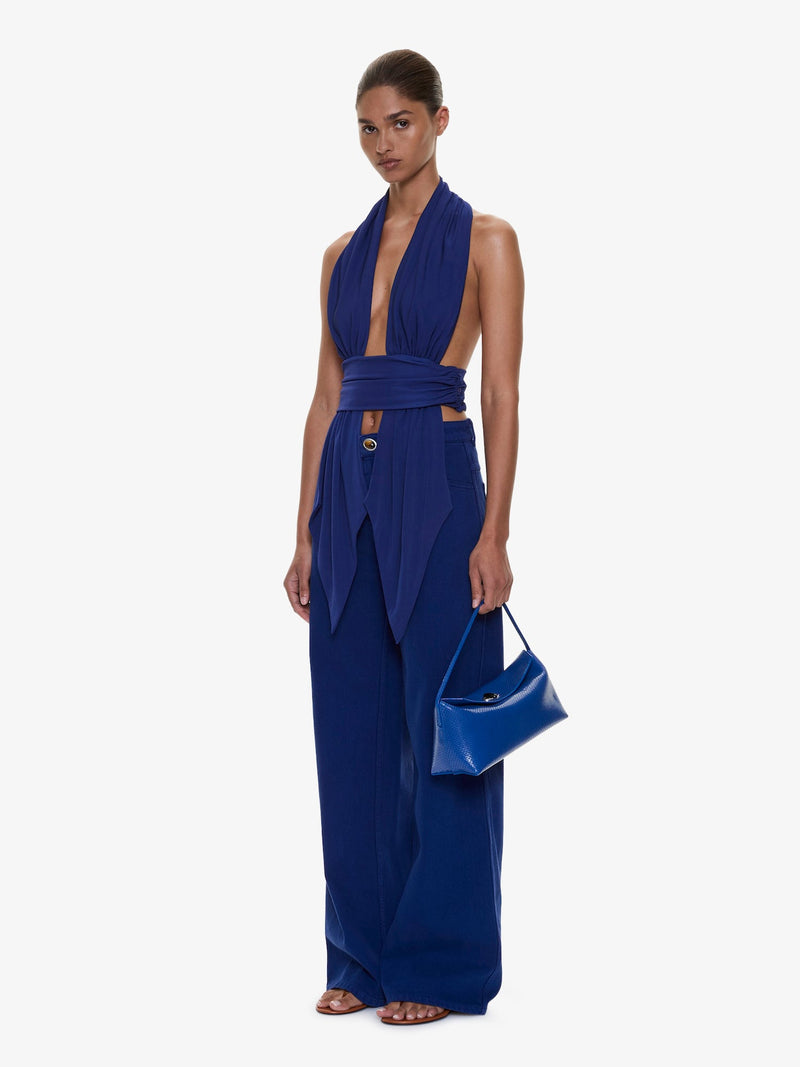 Scarf Draped Halter Top - Image 3