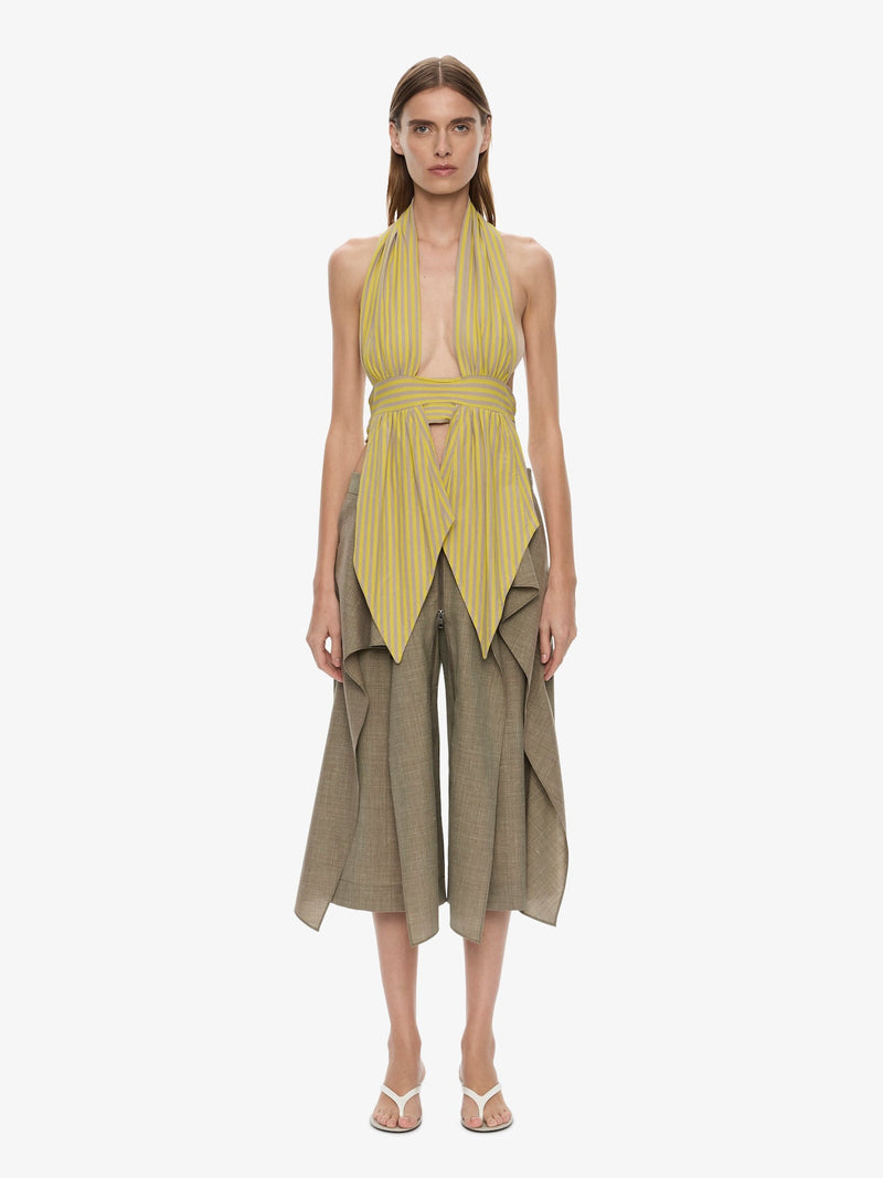 Scarf Draped Halter Top - Image 2