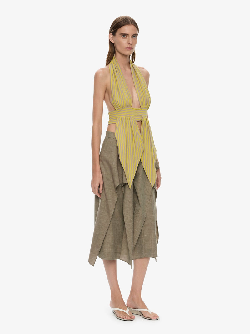 Scarf Draped Halter Top - Image 3