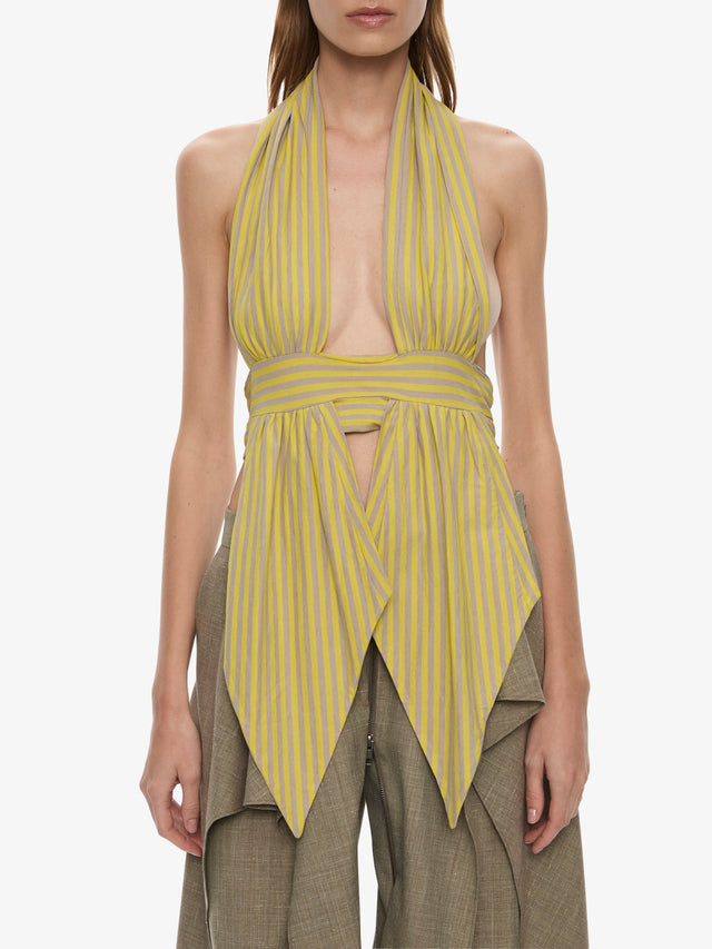 Scarf Draped Halter Top