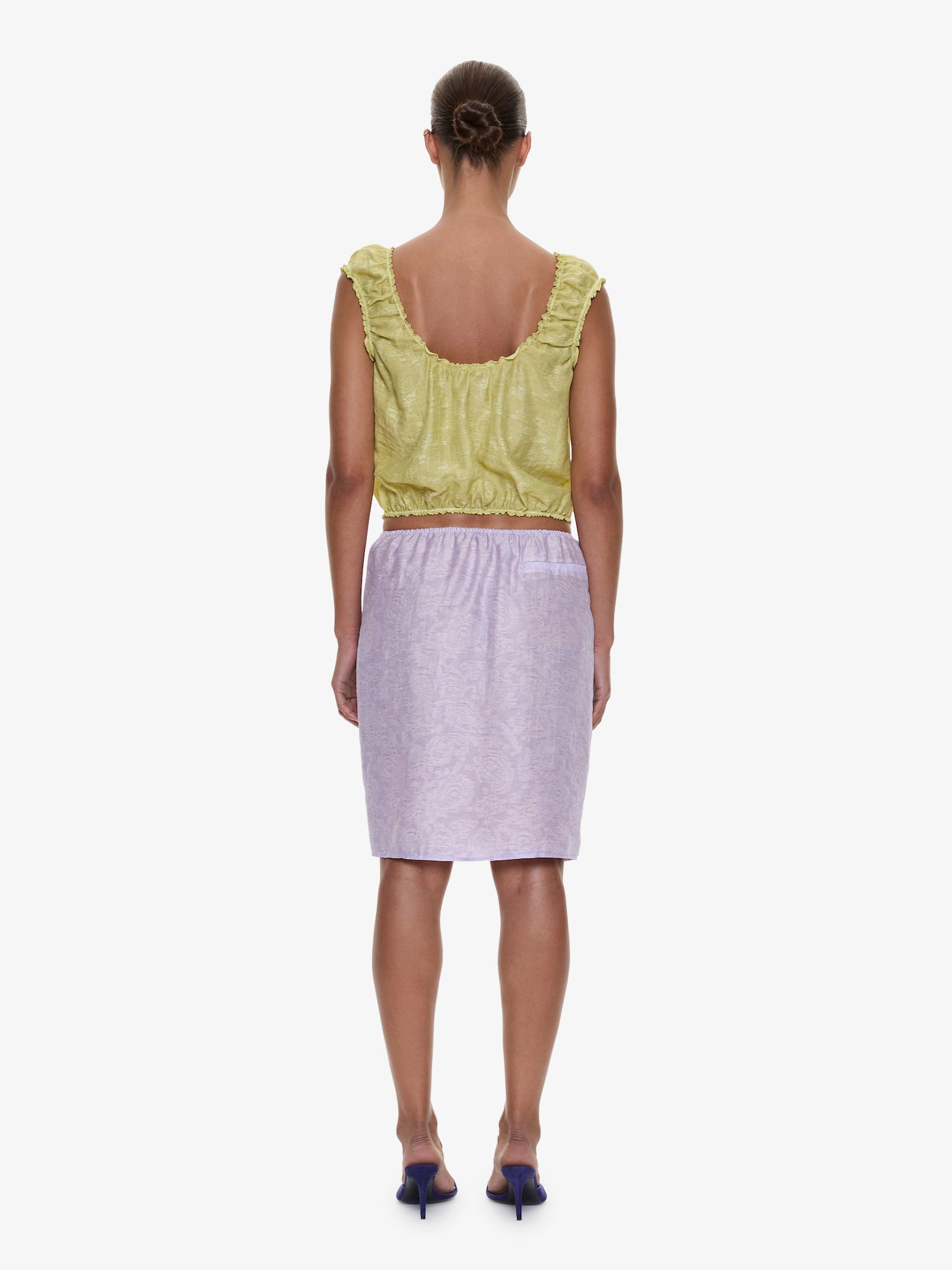 Light Leak Jacquard Slip Skirt