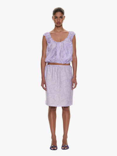 Light Leak Jacquard Zip Up Top