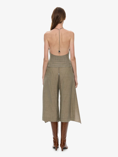 Tropical Wool Split Trouser Skirt