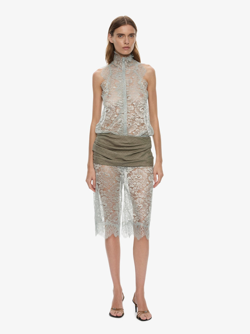 Moonlit Patina Lace Cummerbund Shorts - Image 1