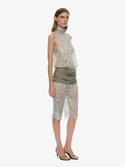Moonlit Patina Lace Cummerbund Shorts