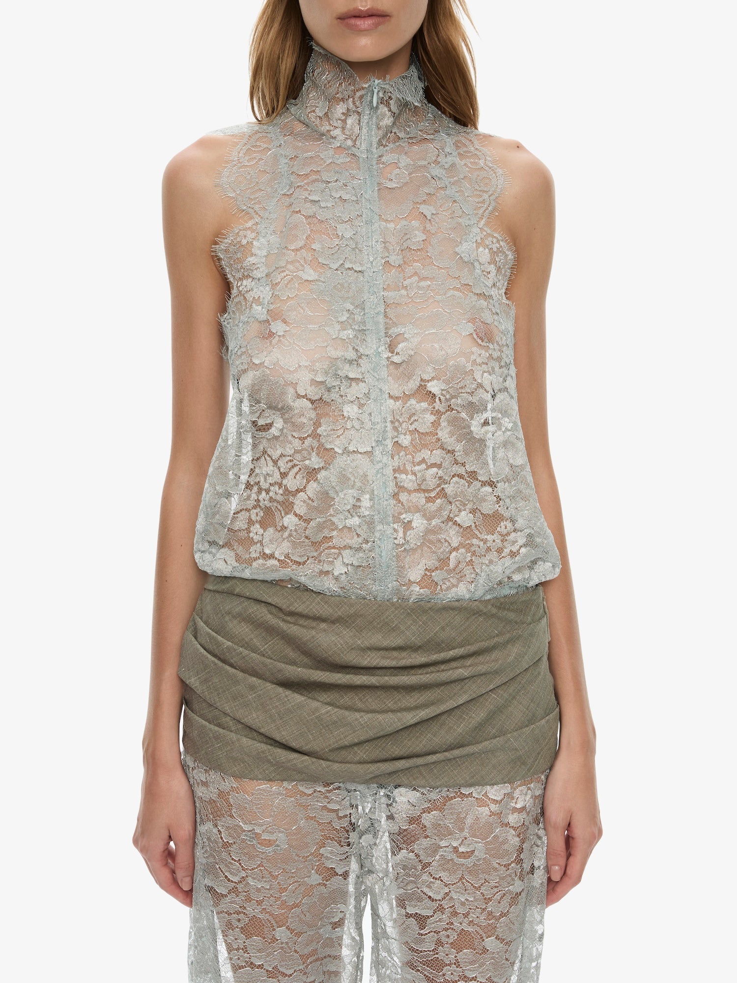 Moonlit Patina Lace Cummerbund Shorts