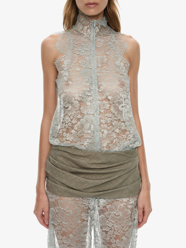 Moonlit Patina Lace Cummerbund Shorts