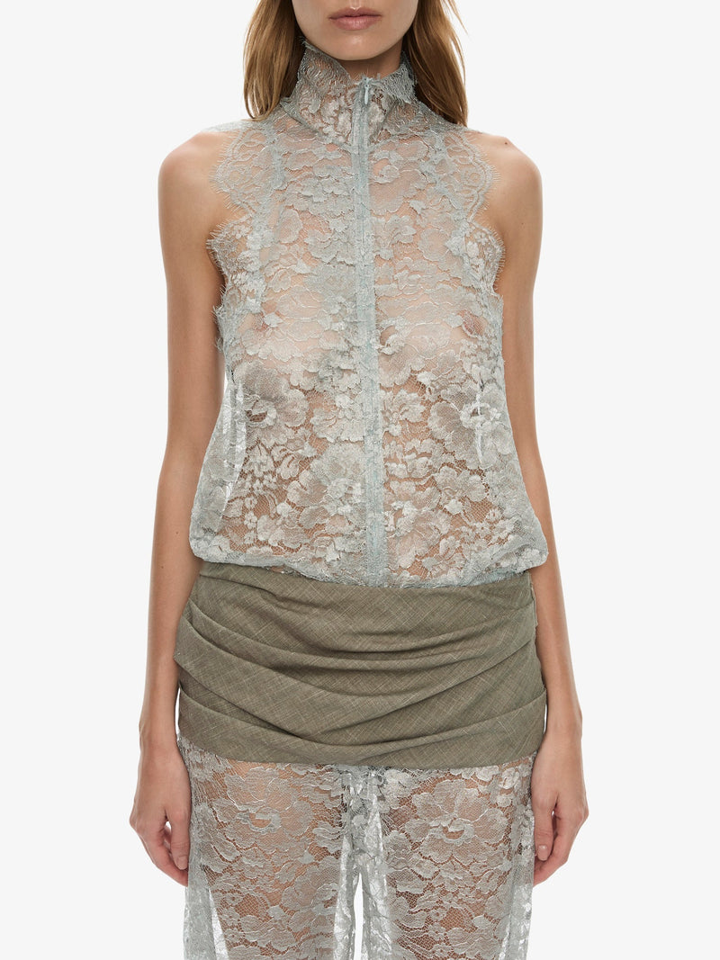 Moonlit Patina Lace Cummerbund Shorts - Image 3