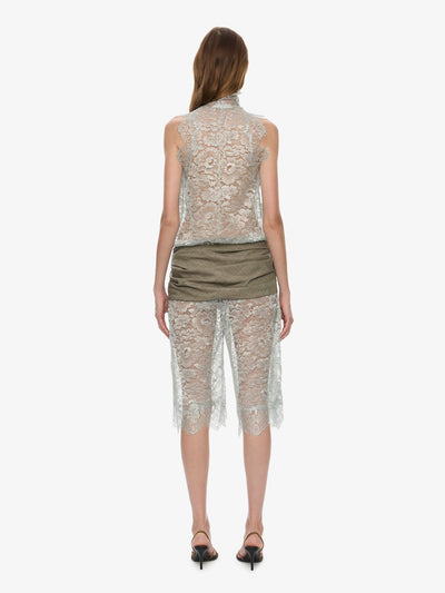Moonlit Patina Lace Zipped One Piece